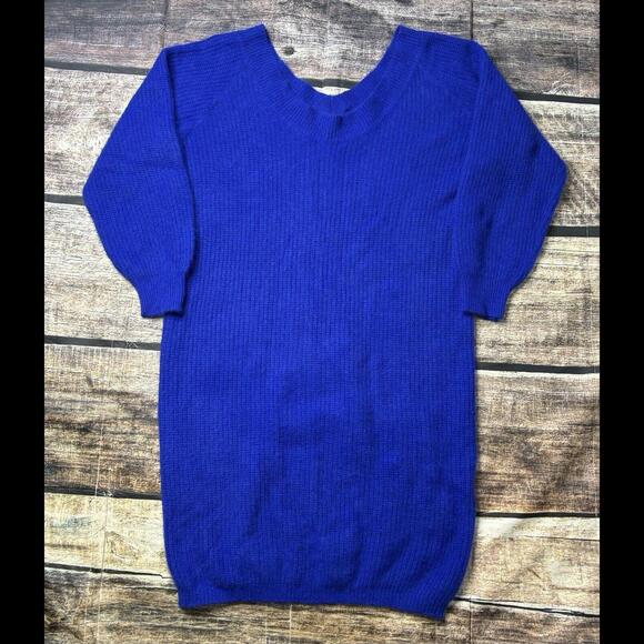 Esprit Sweater Dress Women's Medium Italy Made Lambswool Angora Pullover